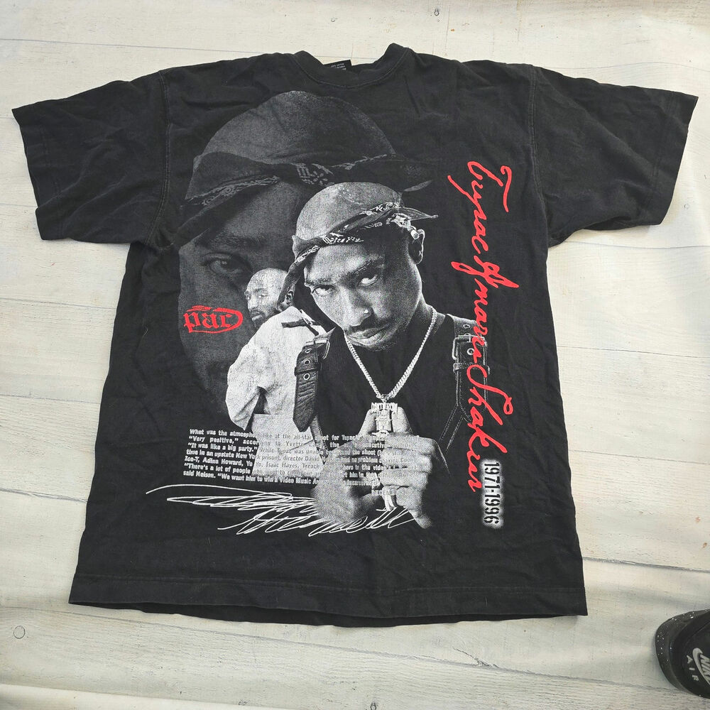 Vintage Tupac 2Pac Hip Hop Shirt Memory Big Face Dream USA Mens Large